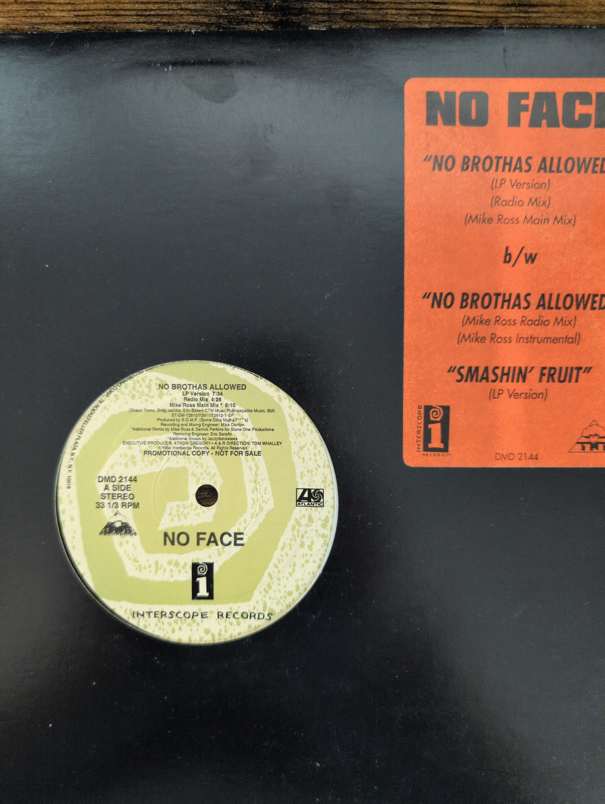 No Face - no brothas allowed